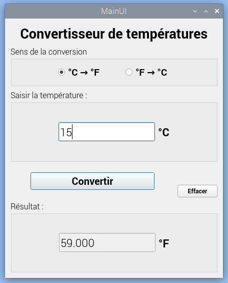 screenshot qconvertisseurtemperatures